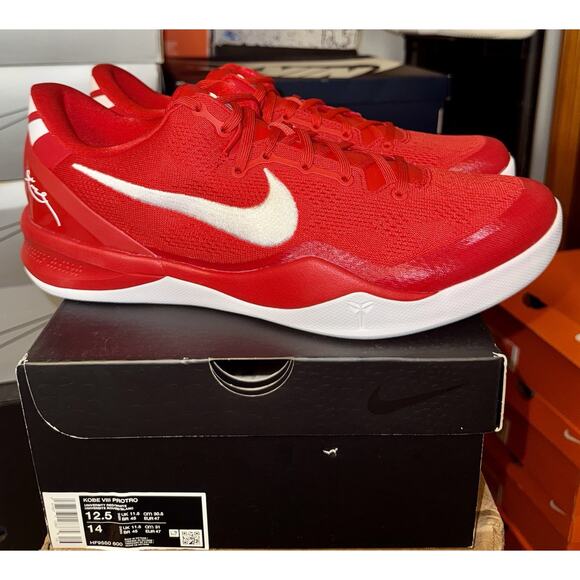 Brand New Nike Kobe 8 Protro University Red Men’s 12.5 with Original Box - Picture 1 of 8